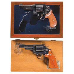 Two Smith & Wesson Double Action Revolvers with Cases -A) S&W Model 21-4 Thunder Ranch Special Revol