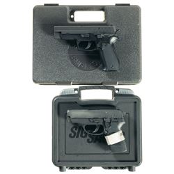 Two Sig Sauer Semi-Automatic Pistols with Cases -A) Sig Model P226 Pistol