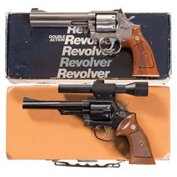 Two Smith & Wesson Double Action Revolvers -A) S&W Model 686 Revolver with Box