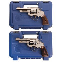 Two Smith & Wesson Double Action Revolvers with Cases -A) S&W Model 22-4 Revolver