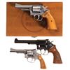 Image 1 : Three Smith & Wesson Double Action Revolvers -A) S&W Model 66 U.S. Border Patrol Commemorative Revol