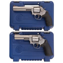 Two Smith & Wesson Double Action Revolvers with Cases -A) S&W Model 686-6 Revolver
