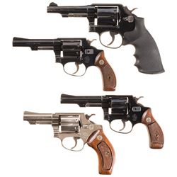 Four Smith & Wesson Double Action Revolvers -A) S&W Model 10-5 Revolver