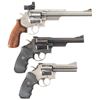 Image 2 : Three Smith & Wesson Double Action Revolvers -A) S&W Model 657 Revolver with Optical Sight