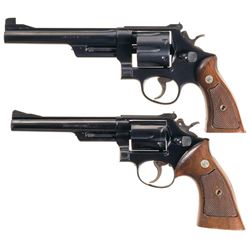 Two Smith & Wesson Double Action Revolvers -A) S&W .44 Hand Ejector Fourth Model Target Revolver
