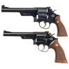 Image 1 : Two Smith & Wesson Double Action Revolvers -A) S&W .44 Hand Ejector Fourth Model Target Revolver