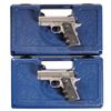 Image 1 : Two Colt Semi-Automatic Pistols with Cases -A) Colt Defender Model Pistol