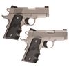 Image 2 : Two Colt Semi-Automatic Pistols with Cases -A) Colt Defender Model Pistol