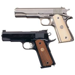 Two Colt Semi-Automatic Pistols -A) Colt MK IV Series 70 Semi-Automatic Pistol