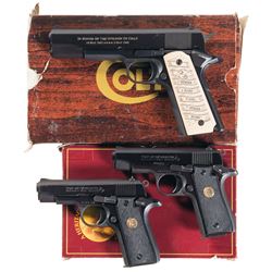 Three Colt Semi-Automatic Pistols -A) Colt World War II Invasion of Italy Commemorative Model 1911 P