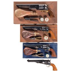 Four Replica Arms Reproduction Percussion Revolvers -A) Replica Arms Model 1847 Walker Revolver with
