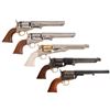 Image 2 : Five Reproduction Revolvers -A) F.LLI PIETTA Model 1851 Navy Percussion Revolver with Case