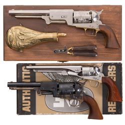 Three Italian Reproduction Percussion Revolvers -A) Cased E.M.F. Co. Whitneyville Walker 1847 Revolv