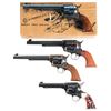 Image 1 : Four Reproduction Single Action Revolvers -A) Uberti/Cimarron Cattleman Cavalry Revolver with Box