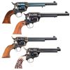 Image 2 : Four Reproduction Single Action Revolvers -A) Uberti/Cimarron Cattleman Cavalry Revolver with Box