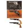 Image 1 : Four Colt Commemorative Single Action Handguns -A) Cased Colt Lawman Series Bat Masterson Frontier S