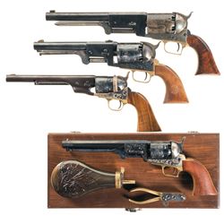 Four Italian Reproduction Colt Revolvers -A) Walker Percussion Revolver