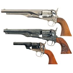 Three Modern Colt Percussion Revolvers -A) Colt Black Powder Series Model 1860 Army Revolver