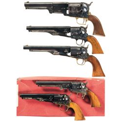 Five Italian Reproduction Colt Percussion Revolver -A) Replica Arms Third Model Dragoon Revolver
