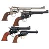 Image 2 : Four Ruger Single Action Revolvers -A) Ruger New Model Single Six Revolver with Case