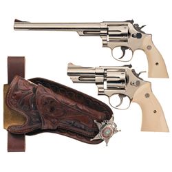 Two Smith & Wesson Double Action Revolvers -A) S&W Model 53 Revolver with Factory Letter and Cylinde