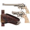 Image 1 : Two Smith & Wesson Double Action Revolvers -A) S&W Model 53 Revolver with Factory Letter and Cylinde