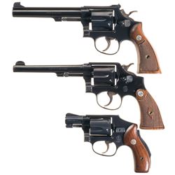 Three Smith & Wesson Double Action Revolvers -A) S&W Model 14-2 Revolver