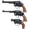 Image 1 : Three Smith & Wesson Double Action Revolvers -A) S&W Model 14-2 Revolver