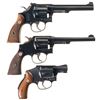 Image 2 : Three Smith & Wesson Double Action Revolvers -A) S&W Model 14-2 Revolver