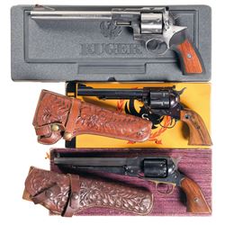 Three Revolvers -A) Ruger Super Redhawk Double Action Revolver with Case