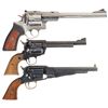 Image 2 : Three Revolvers -A) Ruger Super Redhawk Double Action Revolver with Case