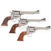 Image 2 : Three Ruger Single Action Revolvers -A) Ruger New Model Blackhawk Revolver