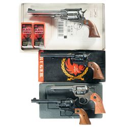Four Ruger Single Action Revolvers -A) Ruger Old Army Percussion Revolver with Box