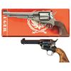 Image 1 : Two Single Action Revolvers -A) Ruger Old Army Percussion Revolver with Box