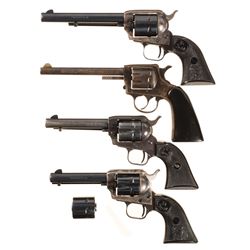 Four Revolvers -A) Colt Peacemaker 22 Single Action Revolver