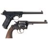 Image 2 : Two Handguns -A) Stevens Model 10 Single Shot Target Pistol