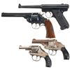 Image 1 : One Pistol and Three Revolvers -A) Ruger Standard Model Semi-Automatic Pistol