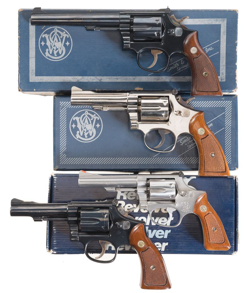 Four Smith & Wesson Double Action Revolvers -A) S&W Model 48 Revolver ...