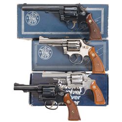 Four Smith & Wesson Double Action Revolvers -A) S&W Model 48 Revolver with Box
