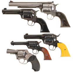 Five Revolvers -A) Ruger New Model Super Blackhawk Hunter Single Action Revolver