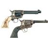 Image 2 : Two Single Action Revolvers -A) Third Generation Colt Single Action Army Revolver with Stag Grips