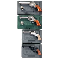 Four Ruger Single Action Revolvers with Cases -A) Ruger New Model Single Six Revolver