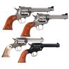 Image 2 : Four Ruger Single Action Revolvers with Cases -A) Ruger New Model Single Six Revolver