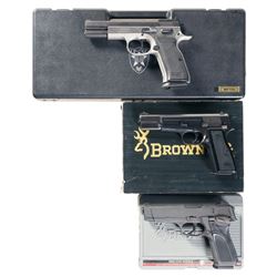 Three European Semi-Automatic Pistols with Boxes -A) EAA/Tanfoglio Witness Pistol