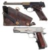 Image 1 : Two Semi-Automatic Pistols -A) Hi-Standard Model LW-100 Flite King Pistol