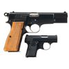 Image 2 : Two Belgian Browning Semi-Automatic Pistols with Cases -A) Browning High Power Pistol