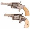 Image 1 : Two Hopkins & Allen Spur Trigger Revolvers -A) Engraved H&A No. 2 Blue Jacket Revolver