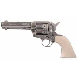 David W. Harris Signed, Gold Inlaid, and Engraved First Generation Colt Single Action Army Revolver 