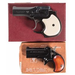 Two Over/Under Derringers -A) Cased High Standard Model DM101 Derringer