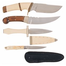 Four Fixed Blade Knives